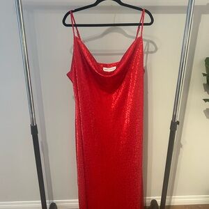 Emma & Michele Red Slip Dress